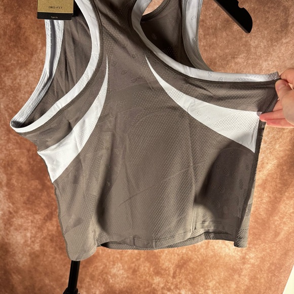 Nike Court Slam Dri-FIT Tennis Tank NWT Women’s L Gray Athleisure Top - Picture 8 of 9